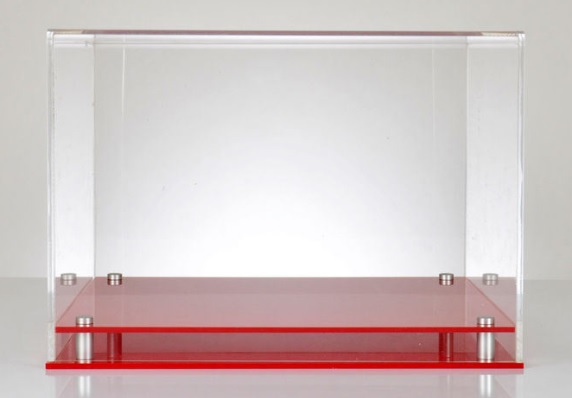 กล่องอะคริลิค ครอบโมเดล ฐานสีแดง